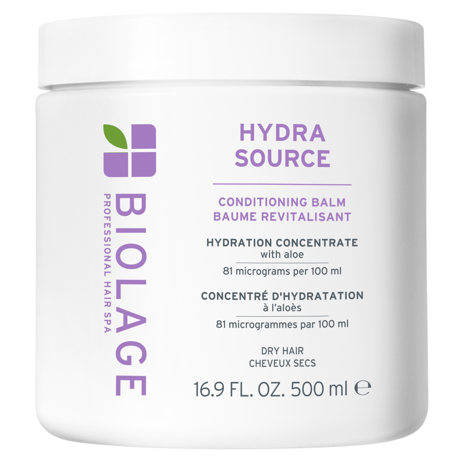 Biolage Hydrasource Conditioning Balm, 500ml, No Pump (Case of 6)